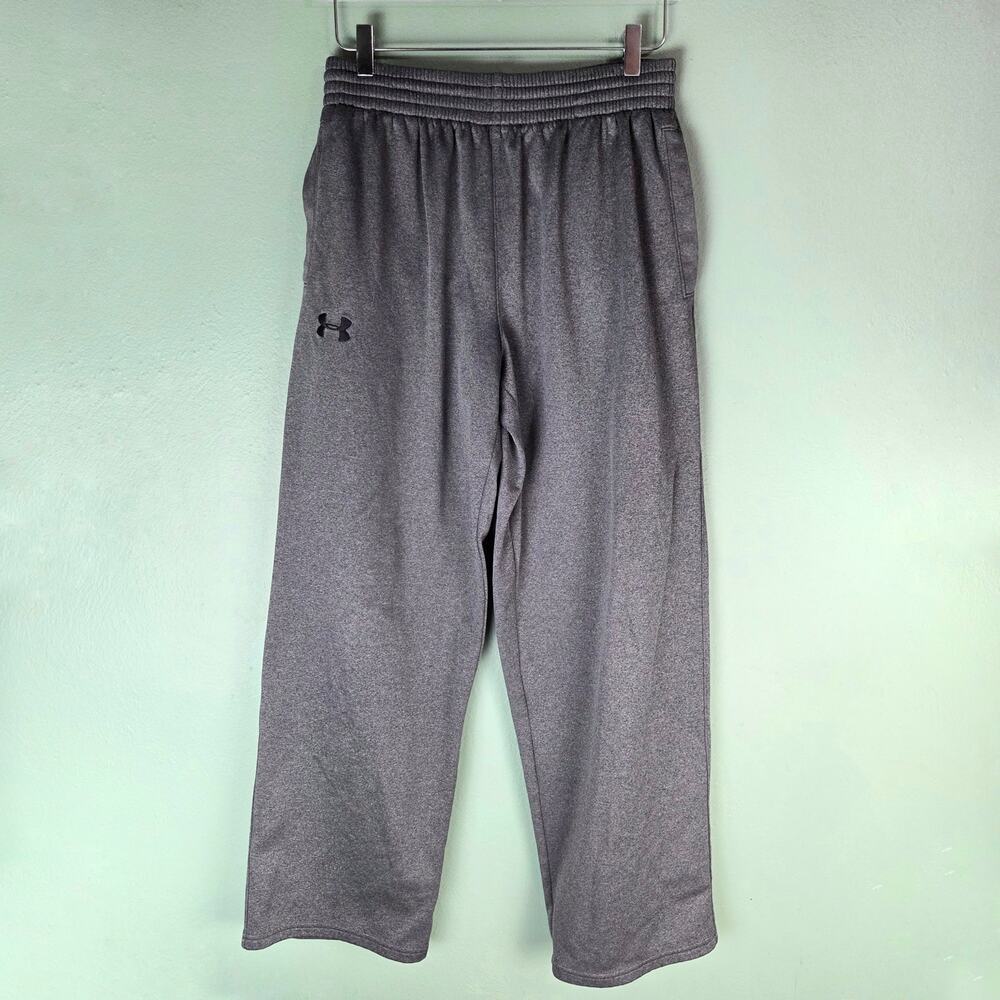 Under Armour Mens Gray Loose Fleece Athletic Sweatpants Large Workout Pockets